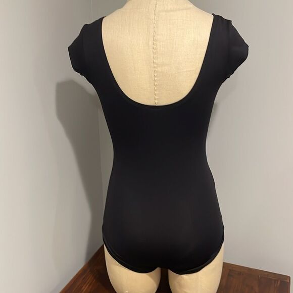 Body Wrappers Black Bodysuit Dance Gymnastics Wear Size M - Picture 4 of 6